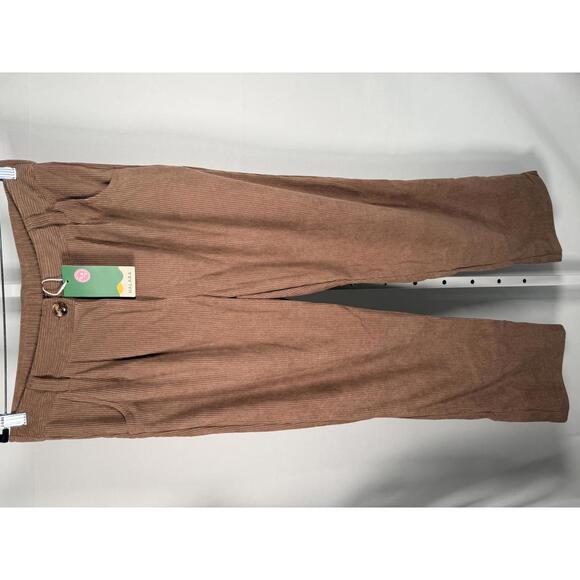 NWT Halara High Waisted Corduroy Casual Pants Cocoa Brown Size Large, Tall - Picture 2 of 12